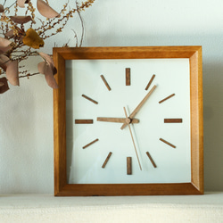 掛け時計・置き時計兼用 – 静かなクオーツ連続秒針と洗練されたデザイン 桜木細工 モダン 16枚目の画像