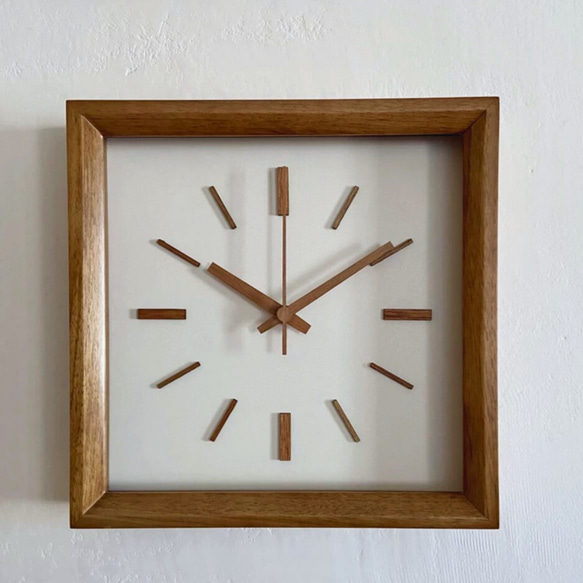 掛け時計・置き時計兼用 – 静かなクオーツ連続秒針と洗練されたデザイン 桜木細工 モダン 15枚目の画像