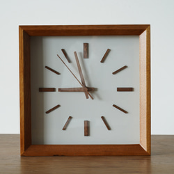掛け時計・置き時計兼用 – 静かなクオーツ連続秒針と洗練されたデザイン 桜木細工 モダン 10枚目の画像