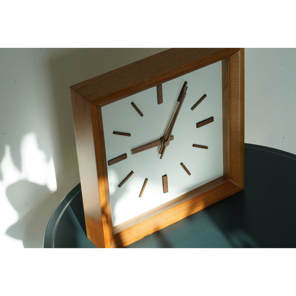 掛け時計・置き時計兼用 – 静かなクオーツ連続秒針と洗練されたデザイン 桜木細工 モダン 17枚目の画像