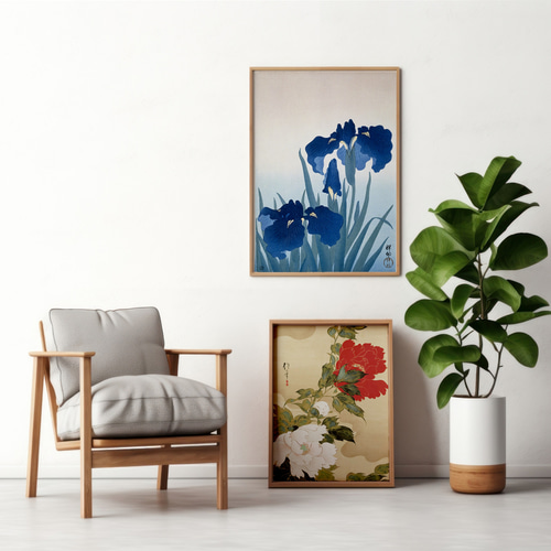 NO.542】牡丹の和モダンな日本画アートポスター大正ロマン和室