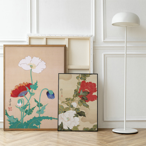 NO.542】牡丹の和モダンな日本画アートポスター大正ロマン和室