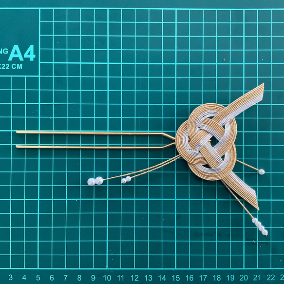 水引髪飾り　和装髪飾り　クリップピン　髪飾り　着物の髪飾り　M193 成人式　卒業式 6枚目の画像