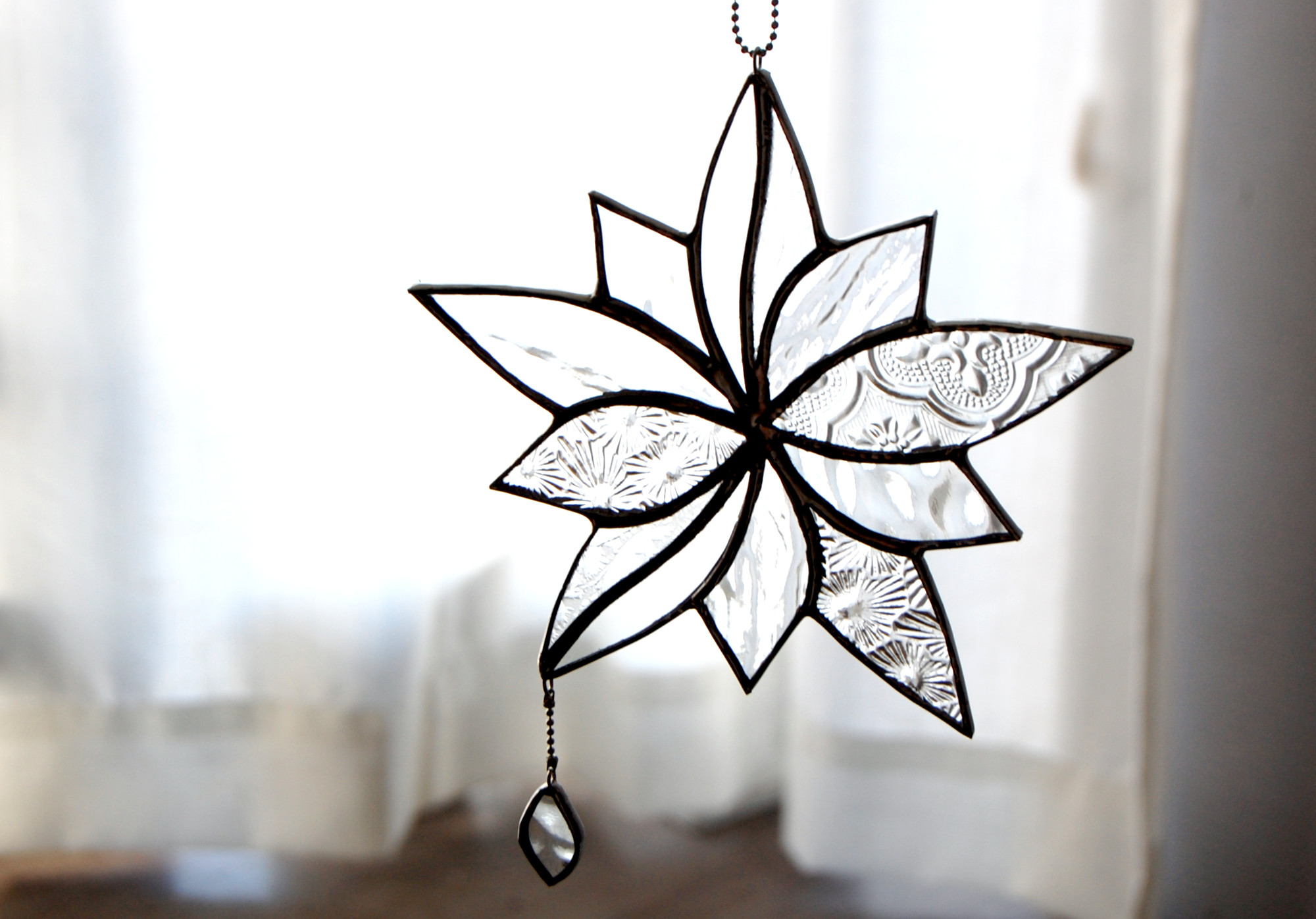 お花のオーナメントCL1 ステンドグラス サンキャッチャー glass