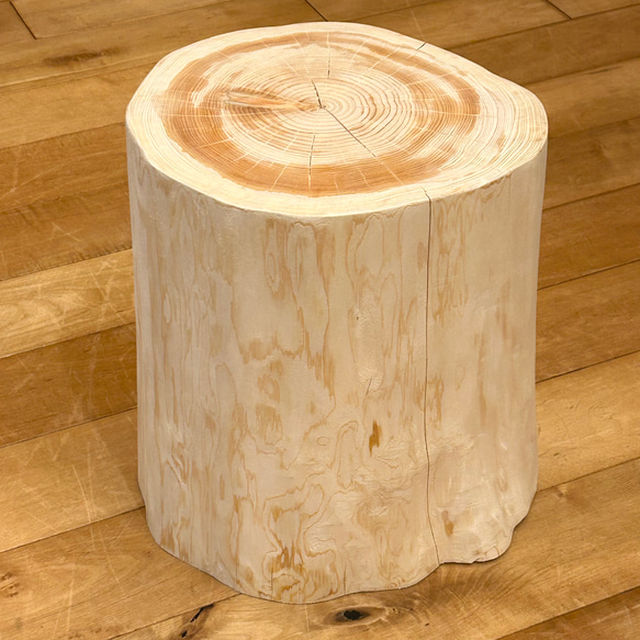 Hinoki  Wood  Stool  No.545 1枚目の画像