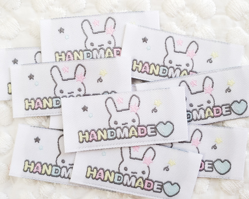 新品タグ付き✨9万で購入✨本物ブルマリン✨お上品で可愛いフリフリ♡コート✨ 布タグ タグ 織りタグ うさぎ ゆめかわ 10枚セット T-372