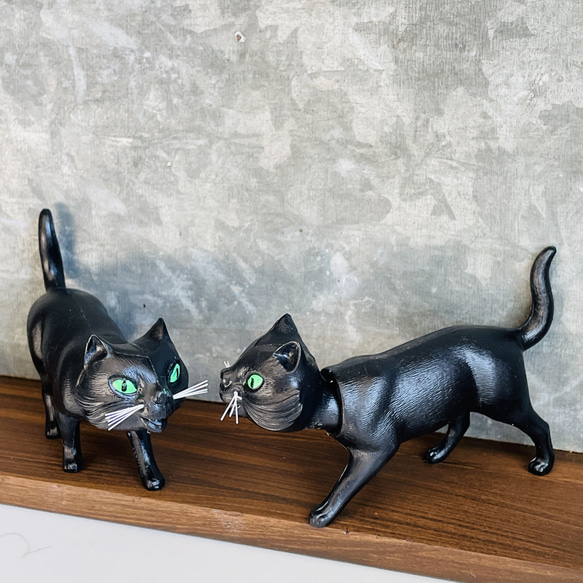 ドイツ製首振り人形 Bobbing Animals ｜歩きネコ Black（黒猫） 4枚目の画像
