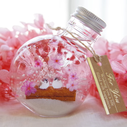 【新作！選べるどうぶつ 再販3】シアワセの瓶ヅメ～桜色の春の空　可愛らしく。優しく。心和む桜色の春。 1枚目の画像
