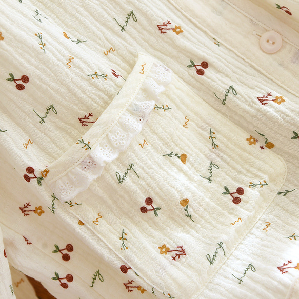 女性用 パジャマ レディース ラルタイム 春夏 部屋着 前開き 寝巻 ナイトウェア おしゃれ 3枚目の画像