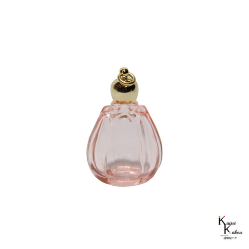 ミニチュア香水瓶 ピンクホワイト 香水 瓶 ボトル「かぼちゃ ピンク」ミニ ガラス瓶 アトマイザー 小瓶