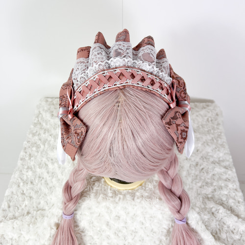 セール】ヴィンテージ風フラワーカラー刺繍レースフィット