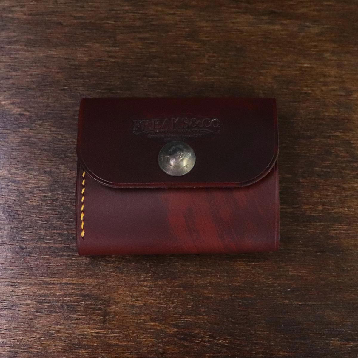 【イベント展示品】コンチョ付き ミニマルウォレット／③オイルド・ラティーゴ