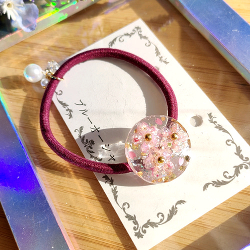 ハンドメイドレジンヘアゴム【2024桜オーダー第三次受付】