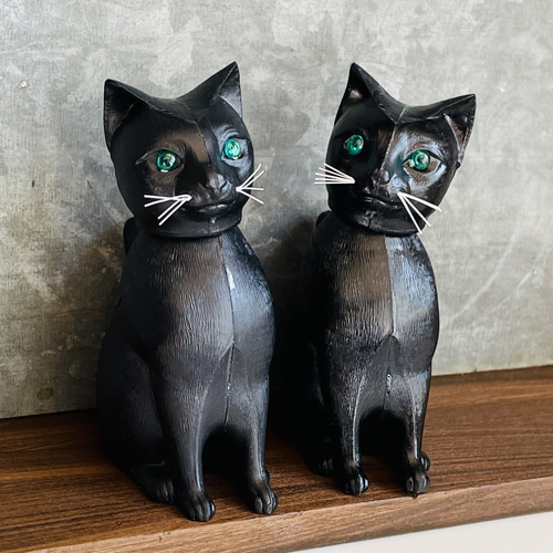 ドイツ製首振り人形 Bobbing Animals ｜お座りネコ Black（黒猫