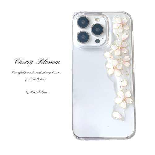 iPhone16pro iPhone16e iPhone15 桜咲く スマホケース クリアケース