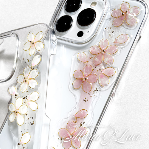 iPhone17 iPhone16 iPhone15pro 桜咲く スマホケース クリアケース