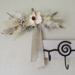 ホワイト系大人シックな横長スワッグ 2枚目の画像