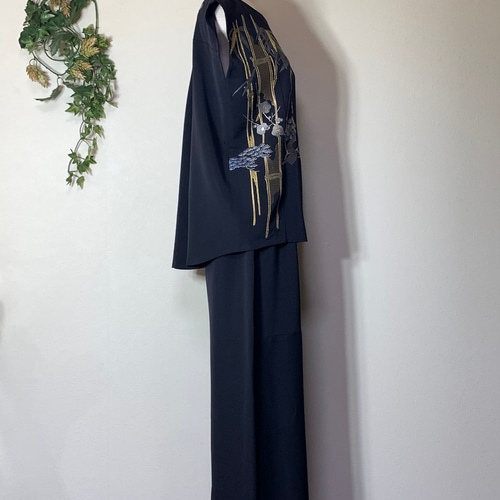 N様ご予約品】着物リメイク 留袖 ワイドパンツのセットアップ