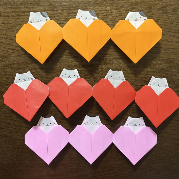 ネコ ハート バレンタイン 折り紙 壁飾り その他アート RISA 通販  