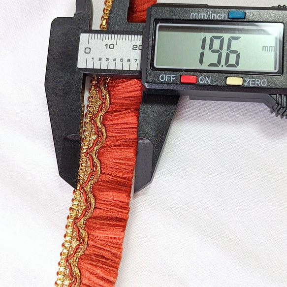【1m】【20mm幅】【ワインレッド】インド刺繍リボン　フリンジリボン　タッセル風　テープ　ハンドメイド　手芸　R053 5枚目の画像