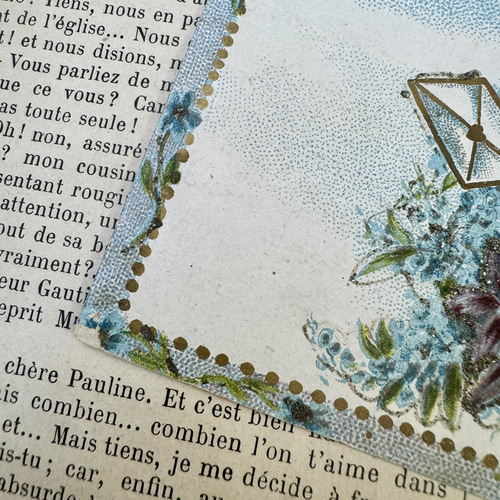 フランス 1900年初頭の白い鳩のカード 絵葉書 アンティーク