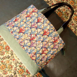 畳縁と緞子のキルティングバッグ 3枚目の画像