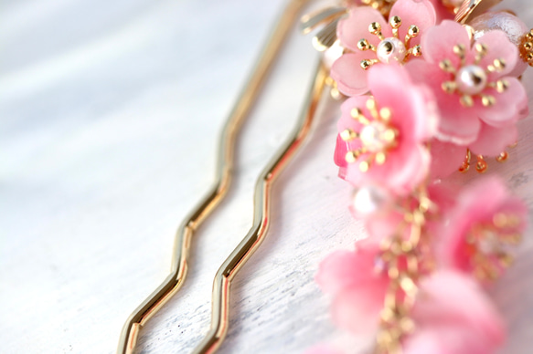 枝垂れ桜の簪 かんざし 10枚目の画像