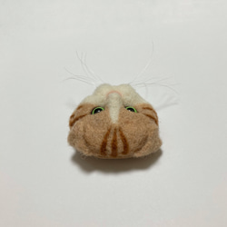 羊毛フェルト 猫ブローチ スコティッシュフォールド 4枚目の画像