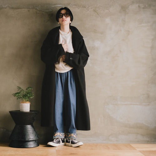 ロールアップ専用パンツ！ウィリアムモリス ゆったり履ける デニム