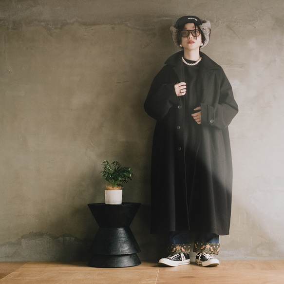 ロールアップ専用パンツ！ウィリアムモリス ゆったり履ける デニム パンツ いちご泥棒 ブラック 7枚目の画像