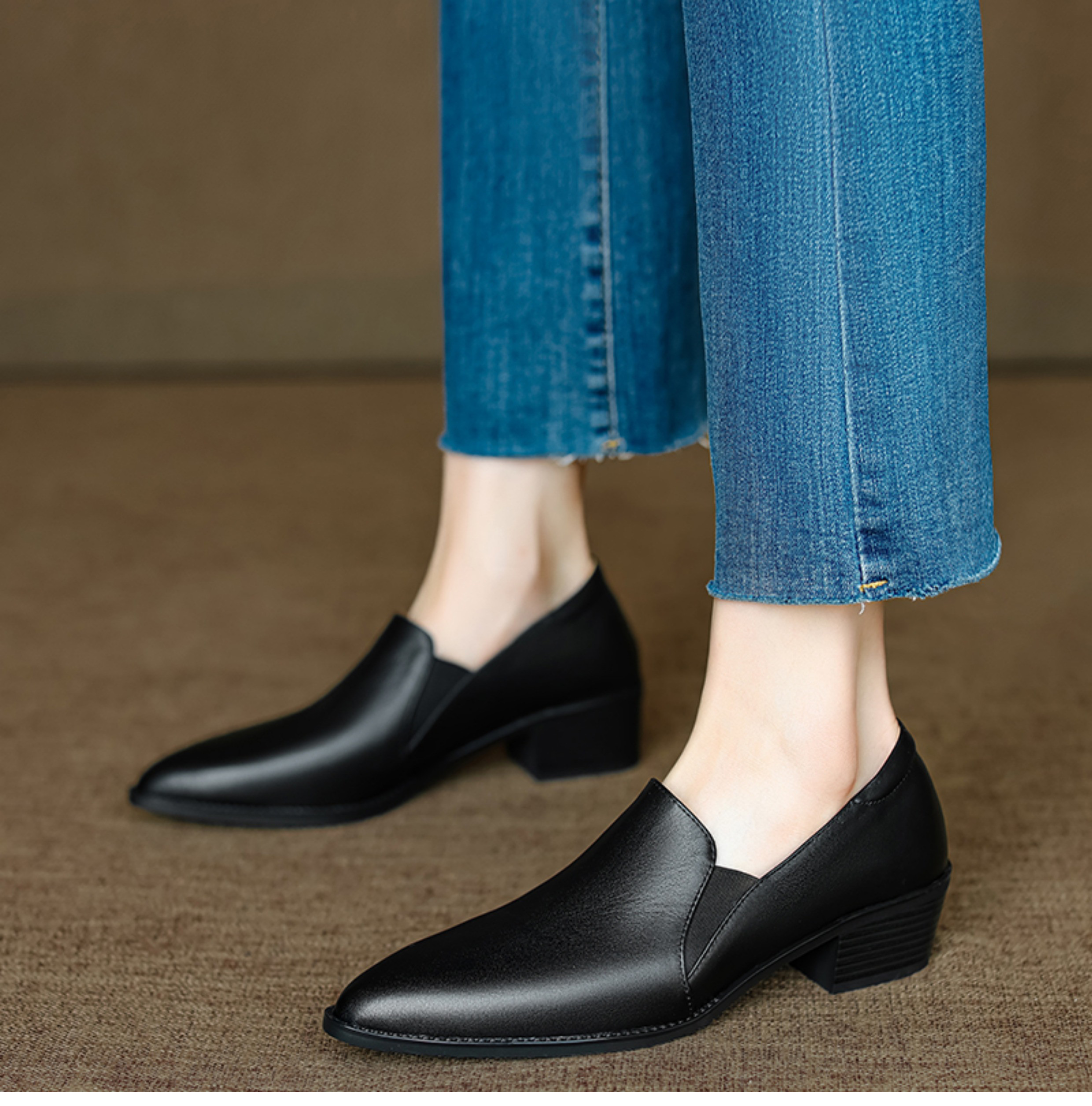 流行に流されない永久定番のブラックローファー。靴 やわらかい フォーマル 靴 入学式 入園式 25.5 26 26.5