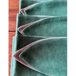 RATA❤️亞麻纏繞頭巾❤️誘人的優質材質❤️澀綠x灰色❤️可自由包裹的豐盈材質 第6張的照片
