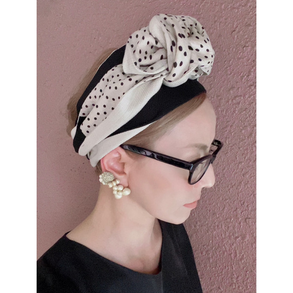 RATA❤️亞麻裹頭巾❤️有吸引力，粗糙，高品質的材料❤️柔和的綠色x灰色❤️可以自由包裹的蓬鬆材料 第10張的照片