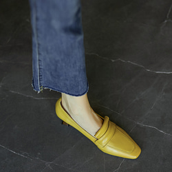 ヒールローヒール パンプスヒール 黄色 大人可愛い 靴 レディース シューズ 革靴 レディース ハイヒール 贈り物 2枚目の画像