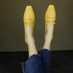 ヒールローヒール パンプスヒール 黄色 大人可愛い 靴 レディース シューズ 革靴 レディース ハイヒール 贈り物 13枚目の画像