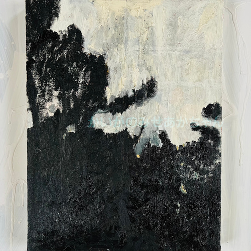32×41㎝「朝の公園」F6・原画・油彩 N 絵画 かいがのみせ