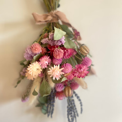 ドライフラワー リース スワッグ 千日紅 秋 クリスマス お正月 千日紅