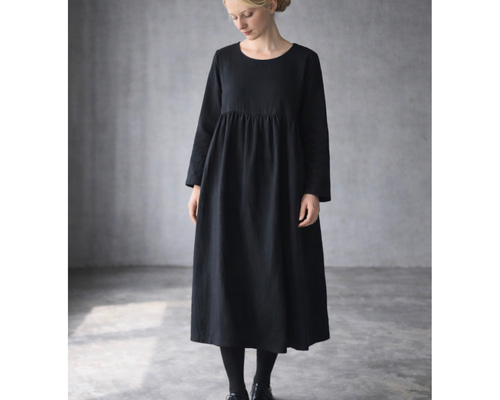 ふわふわ厚みが2倍！厚手ダブルガーゼワンピース／温かダブルガーゼの