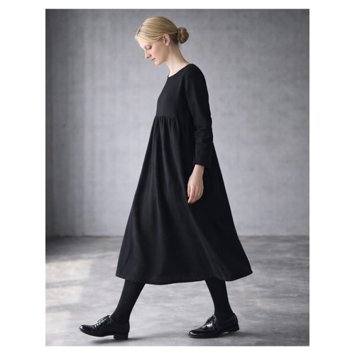 ふわふわ厚みが2倍！厚手ダブルガーゼワンピース／温かダブルガーゼの