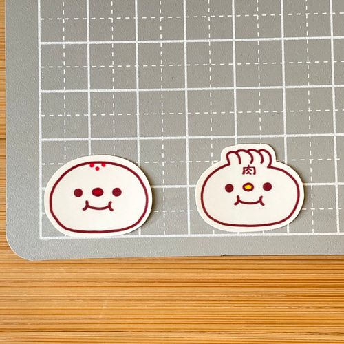 あんまんちゃんと肉まんちゃん。 シール・ステッカー 2216studio 通販