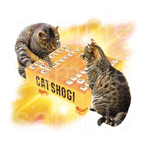 おもしろねこTシャツ「CAT SHOGI」 2枚目の画像