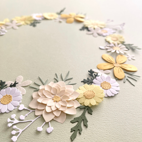 黄色の小花セット❀ペーパーフラワーパーツ❀寄せ書きウェルカムボード