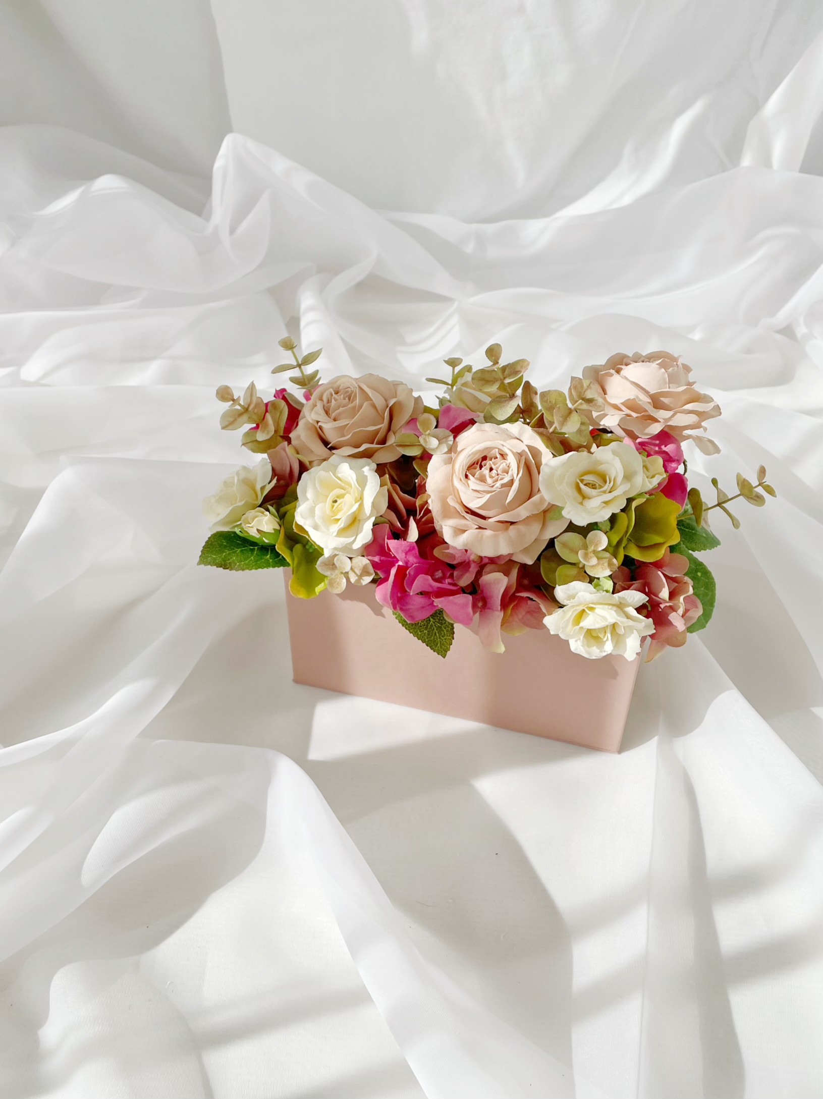 くすみピンクのアレンジメント アーティフィシャルフラワー