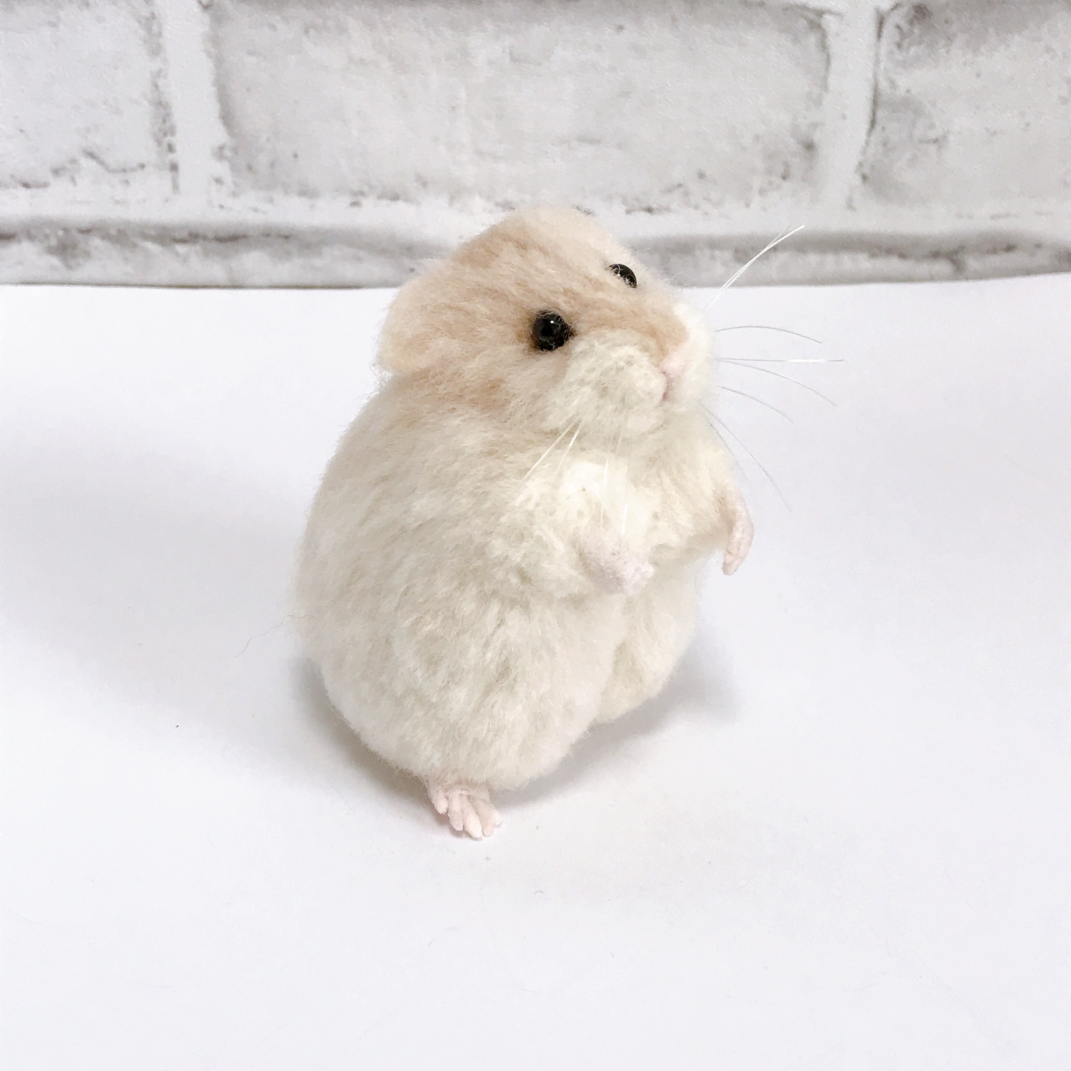 371 ファイティングポーズ ハムスター◇羊毛フェルト 羊毛フェルトの