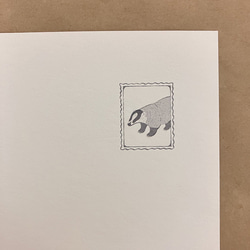 アナグマポストカード2枚セット 4枚目の画像