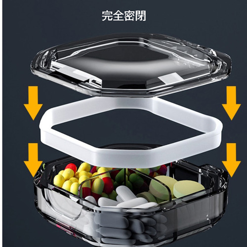 Amazon.co.jp: GLAMFORT 1日3回 ピルケース 1週間 朝昼晩 大容量