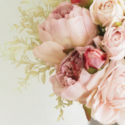 Wedding Bouquet & Boutonnier / Pink Poeny & Roses 8枚目の画像