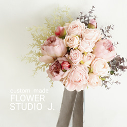 Wedding Bouquet & Boutonnier / Pink Poeny & Roses 1枚目の画像