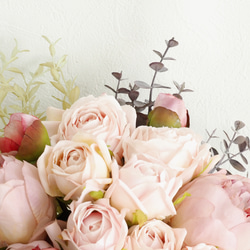 Wedding Bouquet & Boutonnier / Pink Poeny & Roses 2枚目の画像