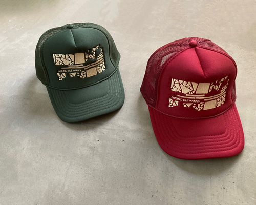 waste メッシュキャップ 美品 モザイクタイル メッシュキャップ キャップ Mosaic Tile Works